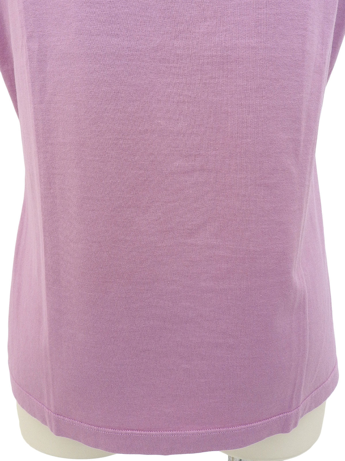 Purple Velour Logo Short Sleeve Top