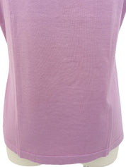 Purple Velour Logo Short Sleeve Top