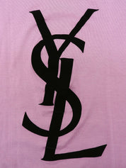 ベロアロゴハーフスリーブトップス　パープル