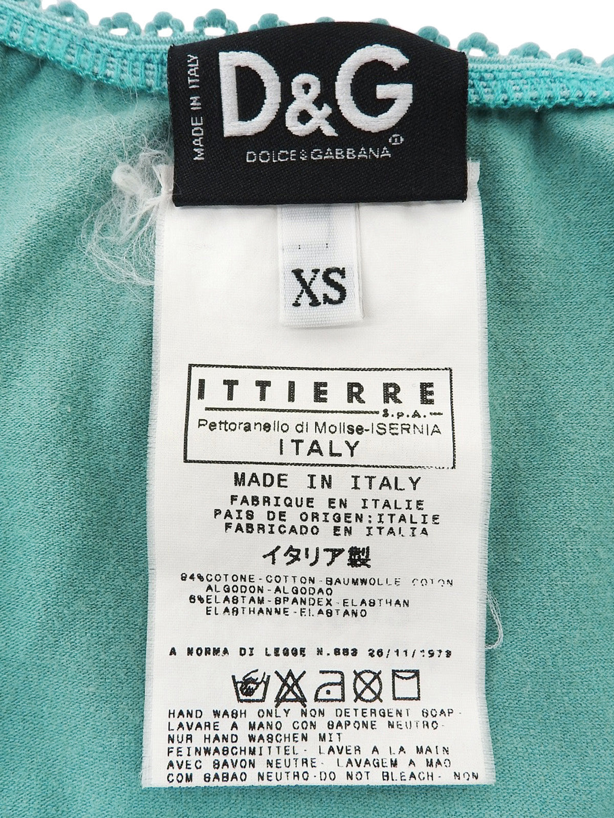 ビジューバタフライデザイン半袖トップス ターコイズブルー