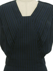 シルクCCマークパターンワンピース ブラック/ネイビー