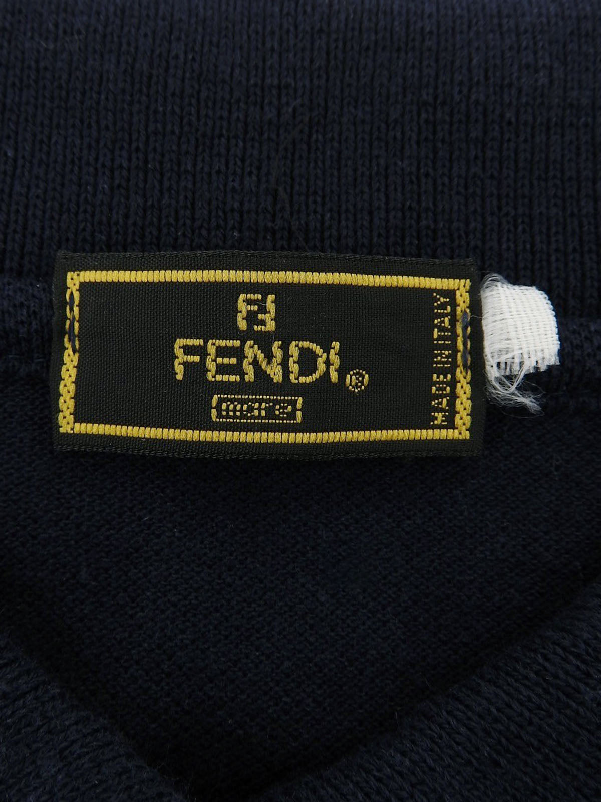 ロゴ刺繍ノースリーブポロシャツ ネイビー