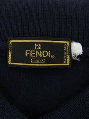 ロゴ刺繍ノースリーブポロシャツ　ネイビー