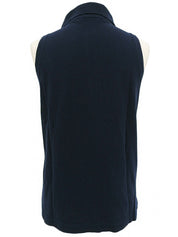 ロゴ刺繍ノースリーブポロシャツ ネイビー