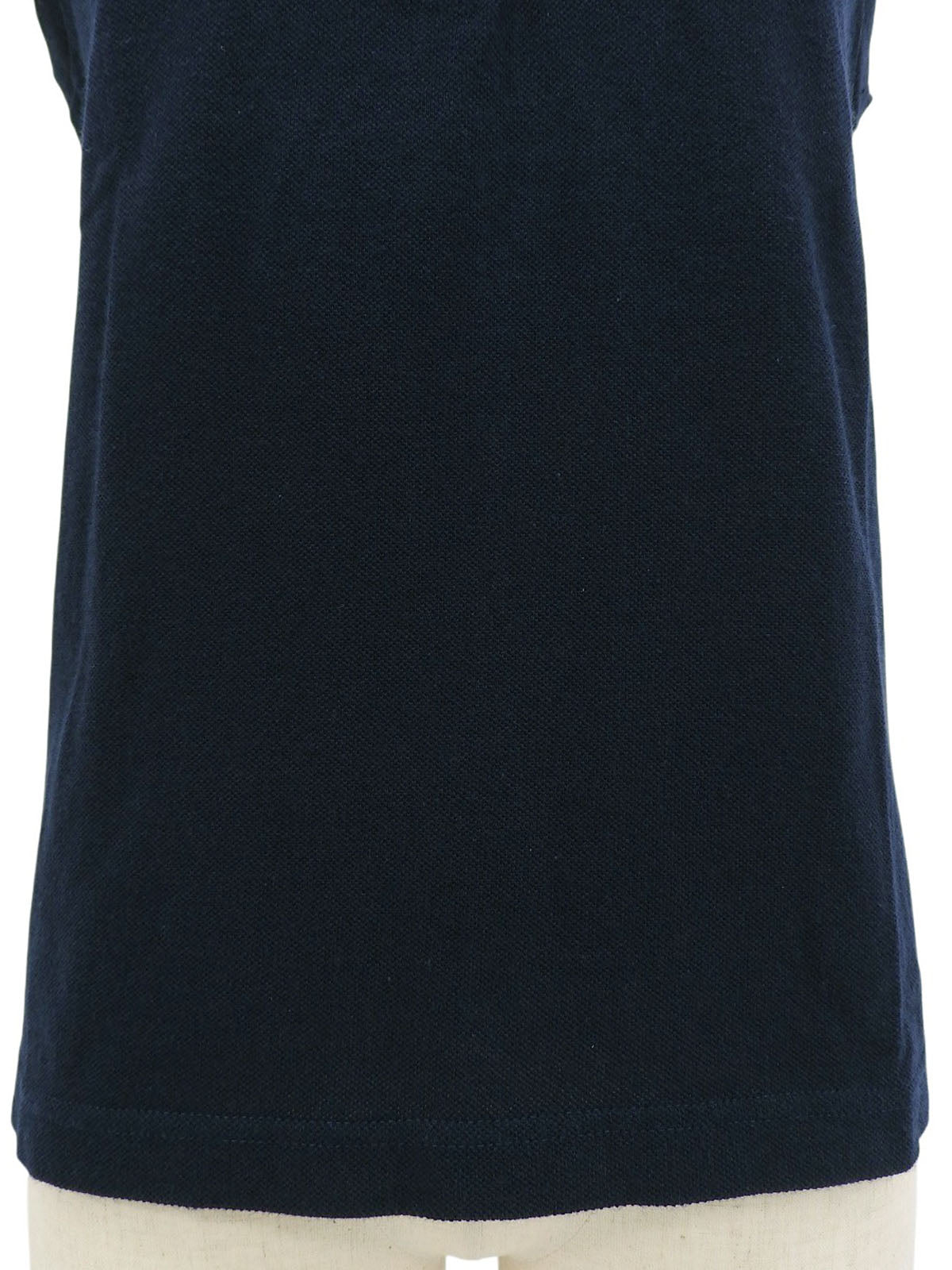 ロゴ刺繍ノースリーブポロシャツ　ネイビー