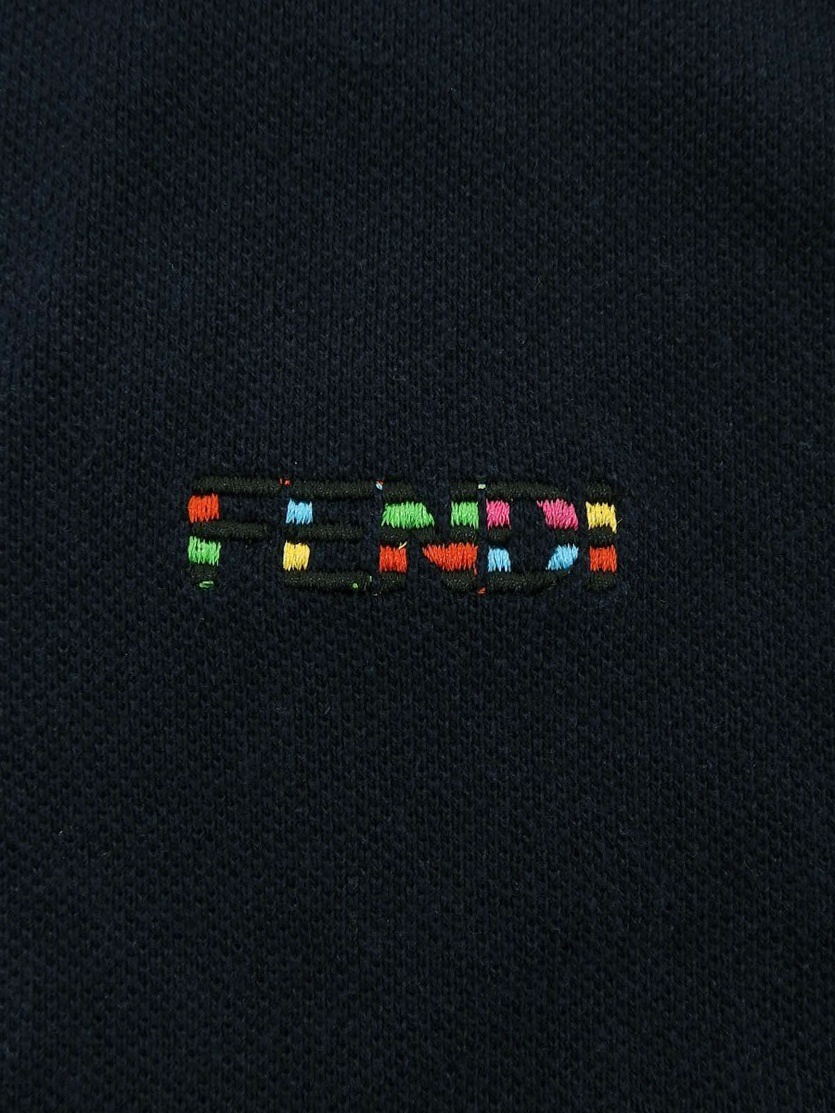 ロゴ刺繍ノースリーブポロシャツ ネイビー