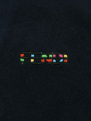 ロゴ刺繍ノースリーブポロシャツ　ネイビー