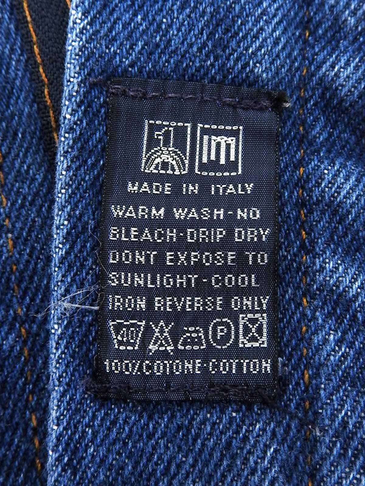 Logo Button Denim Pants Blue