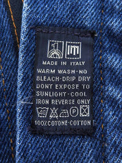 Logo Button Denim Pants Blue