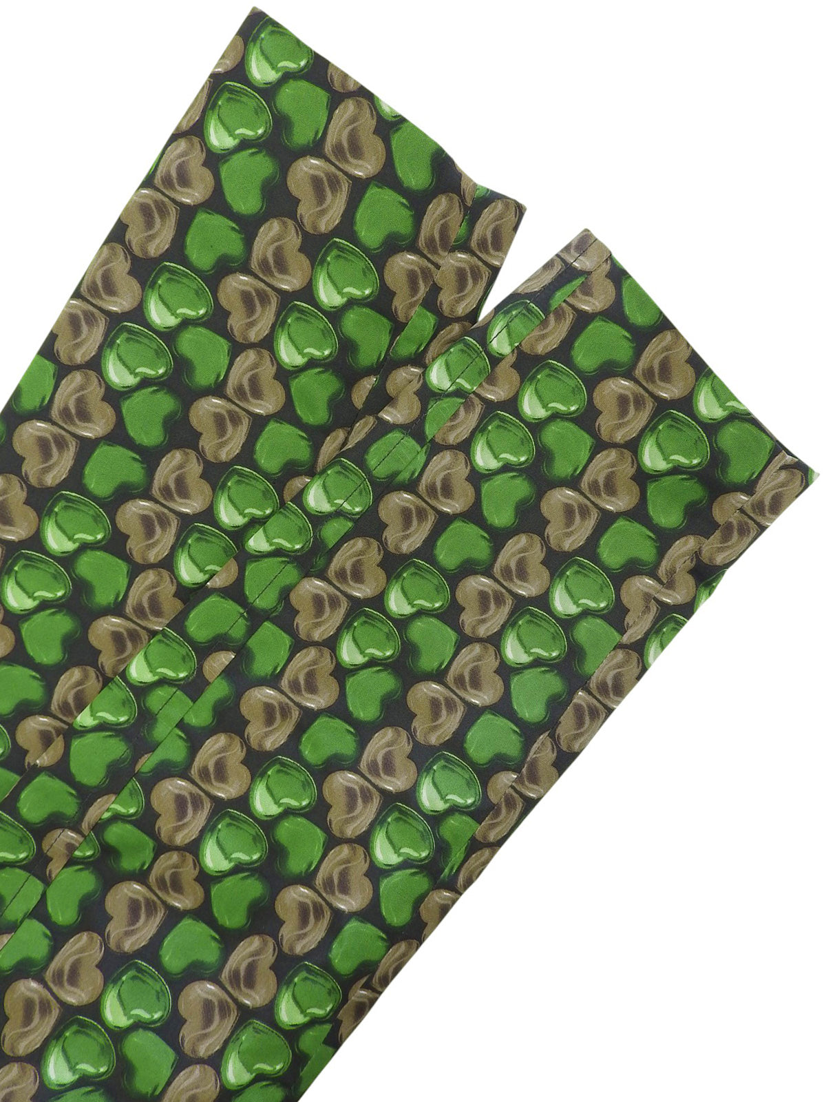 ハートプリントナイロンコート グリーン/ブラック