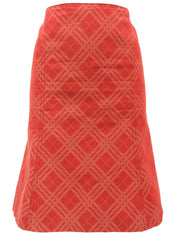 コットンチェックパターンスカート レッド