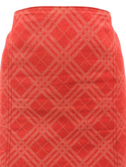 コットンチェックパターンスカート レッド