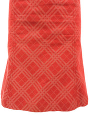 コットンチェックパターンスカート レッド