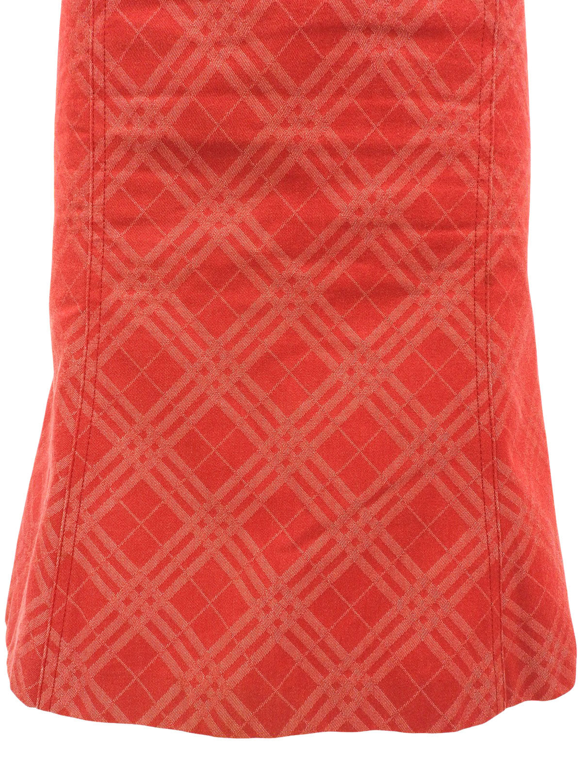 コットンチェックパターンスカート レッド