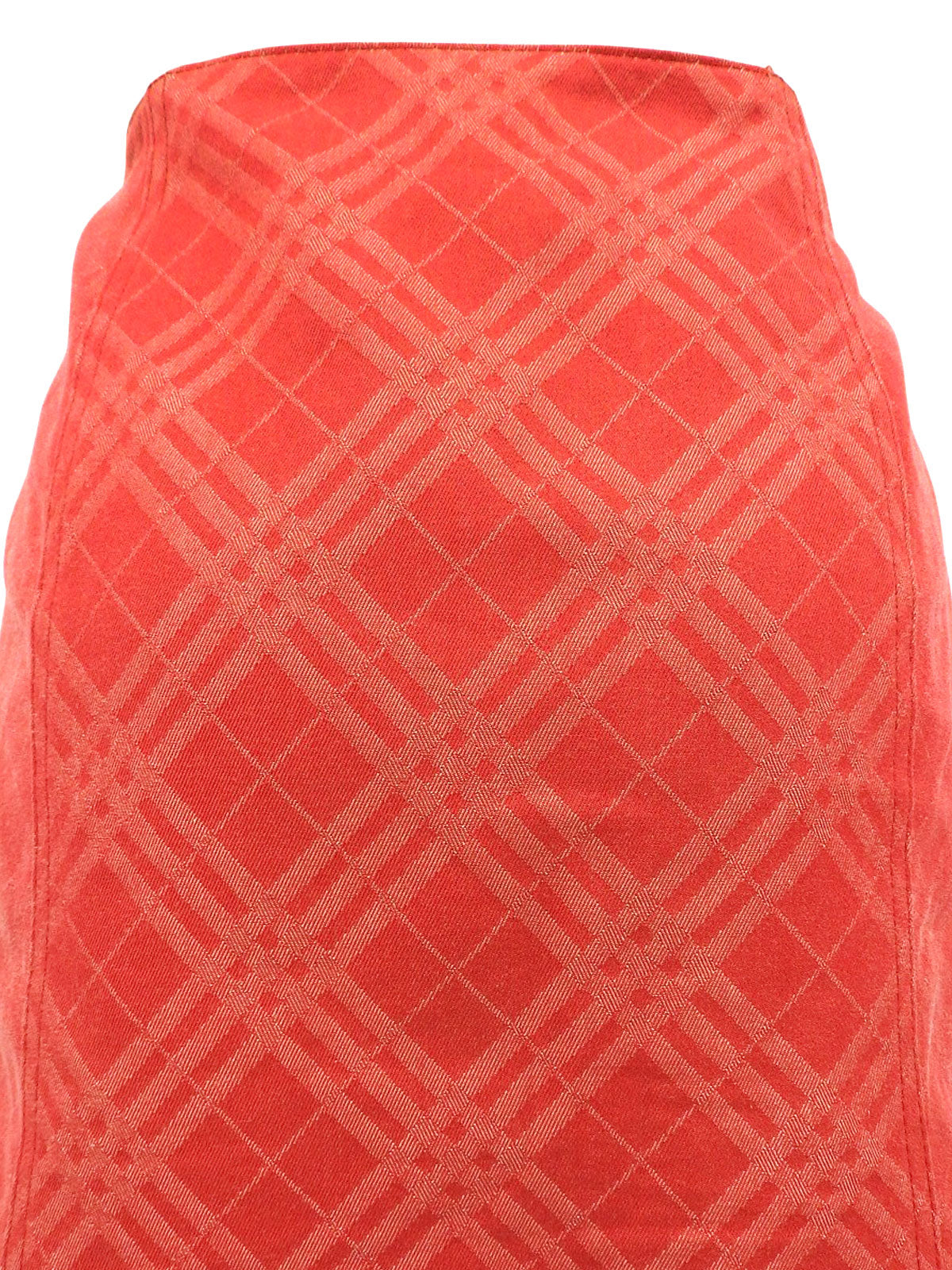 コットンチェックパターンスカート レッド