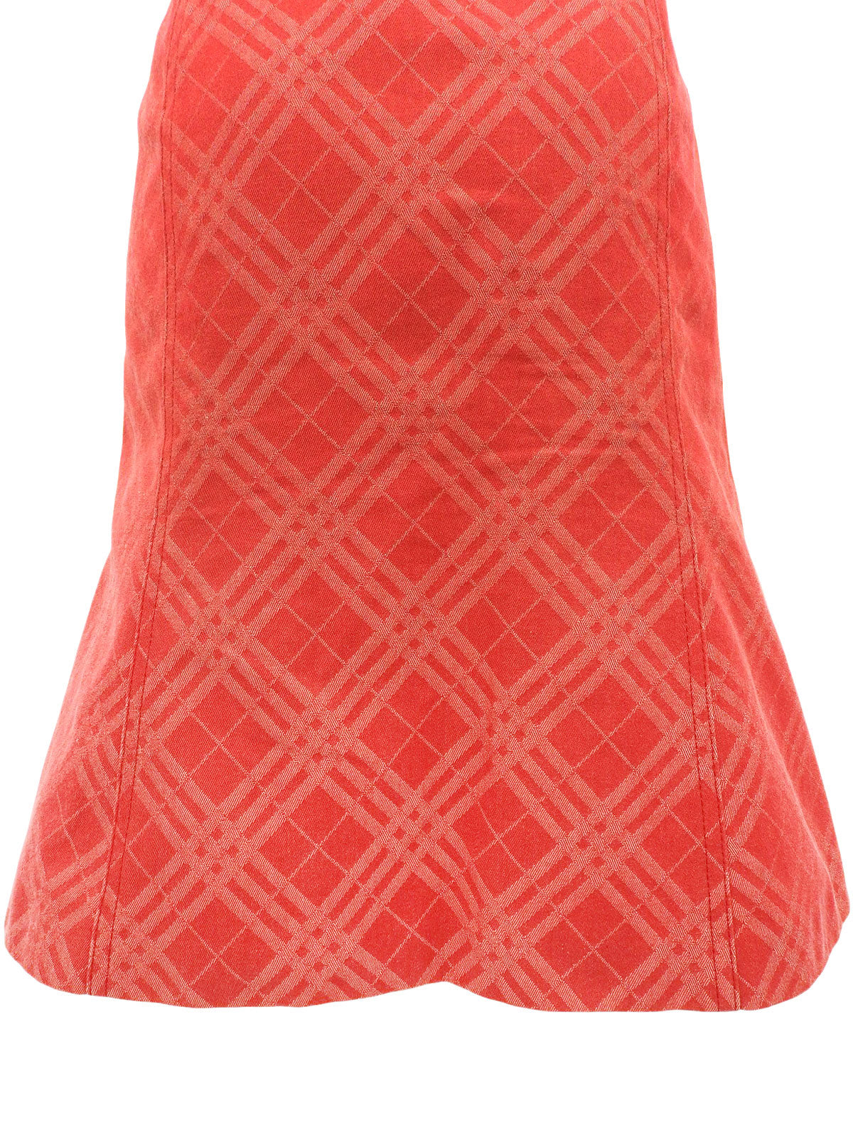 コットンチェックパターンスカート レッド