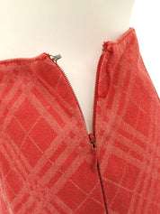 コットンチェックパターンスカート レッド