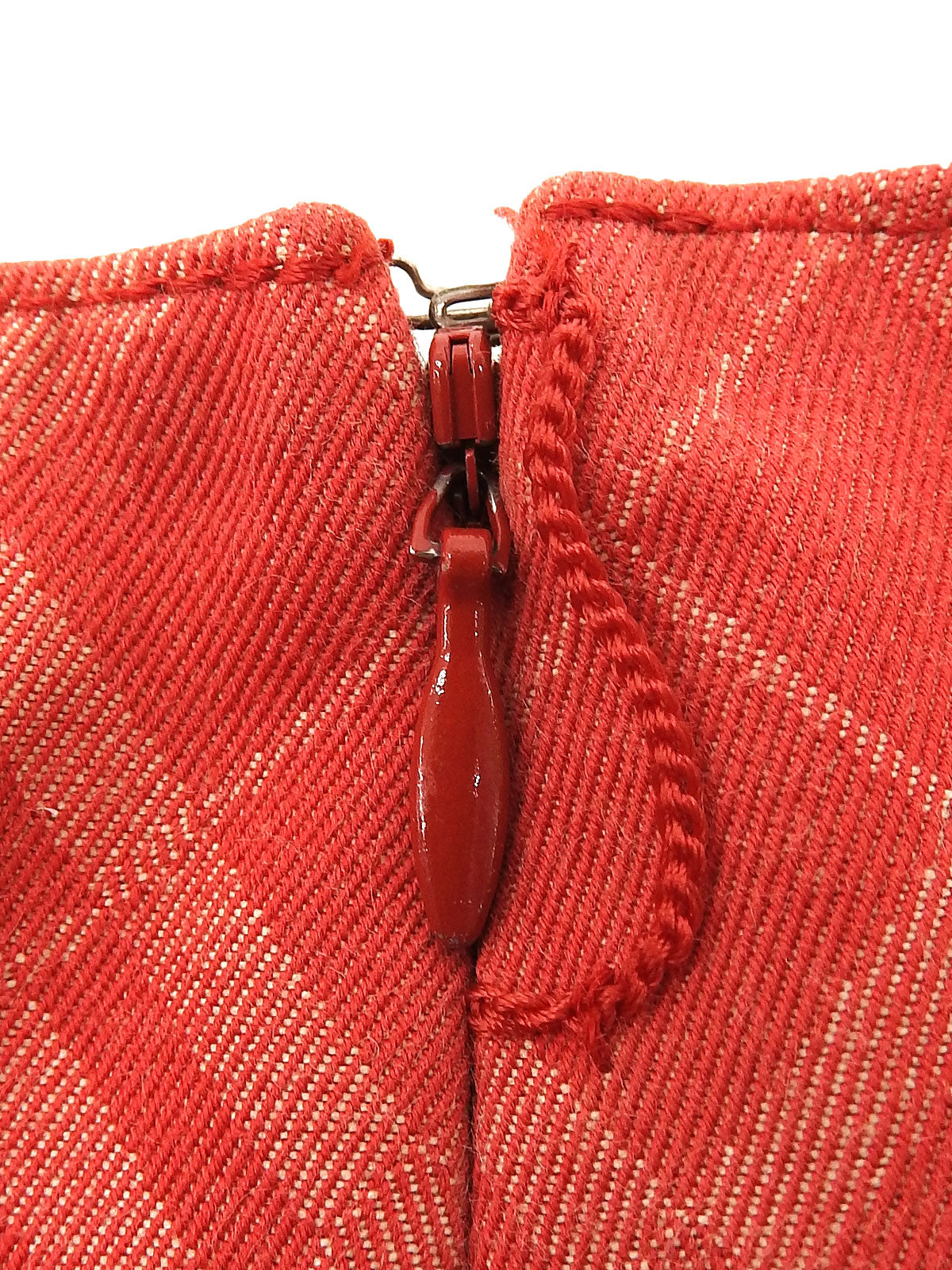 コットンチェックパターンスカート レッド