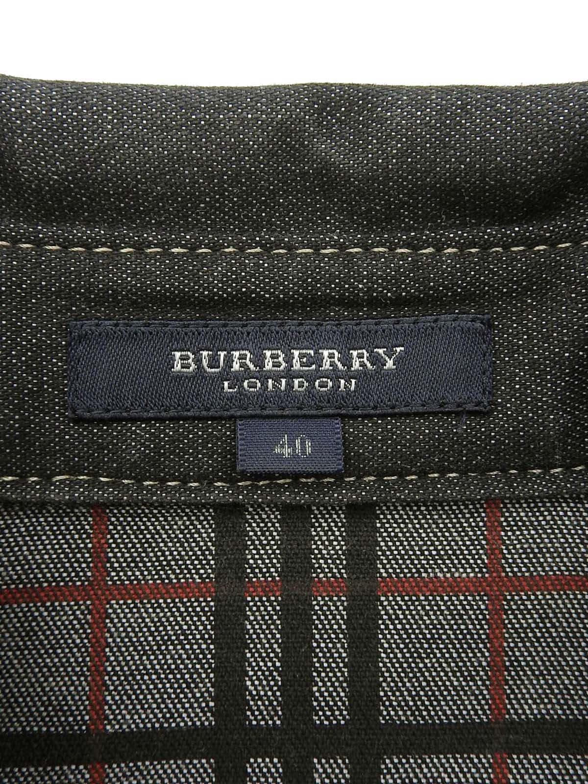 デニムロゴボタンシャツ ブラック