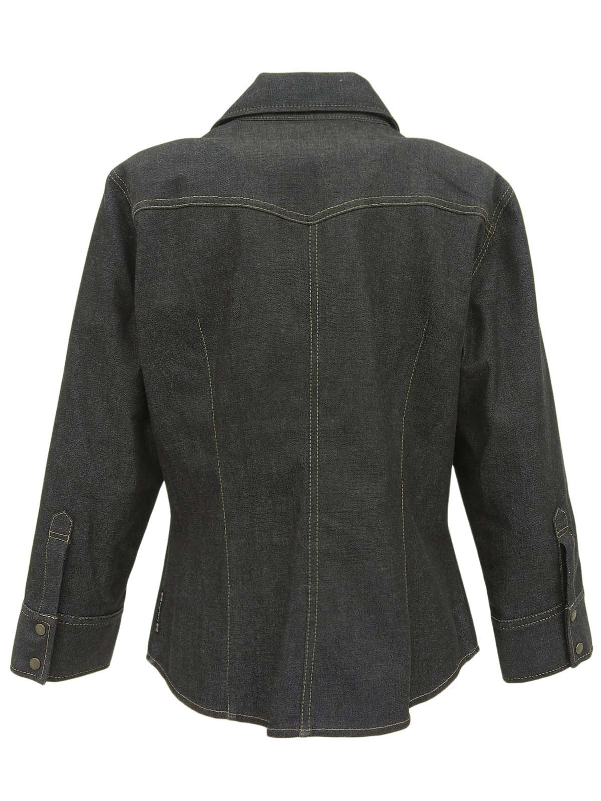 デニムロゴボタンシャツ ブラック