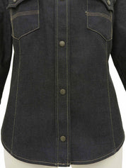 デニムロゴボタンシャツ ブラック