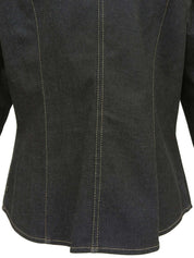 デニムロゴボタンシャツ ブラック