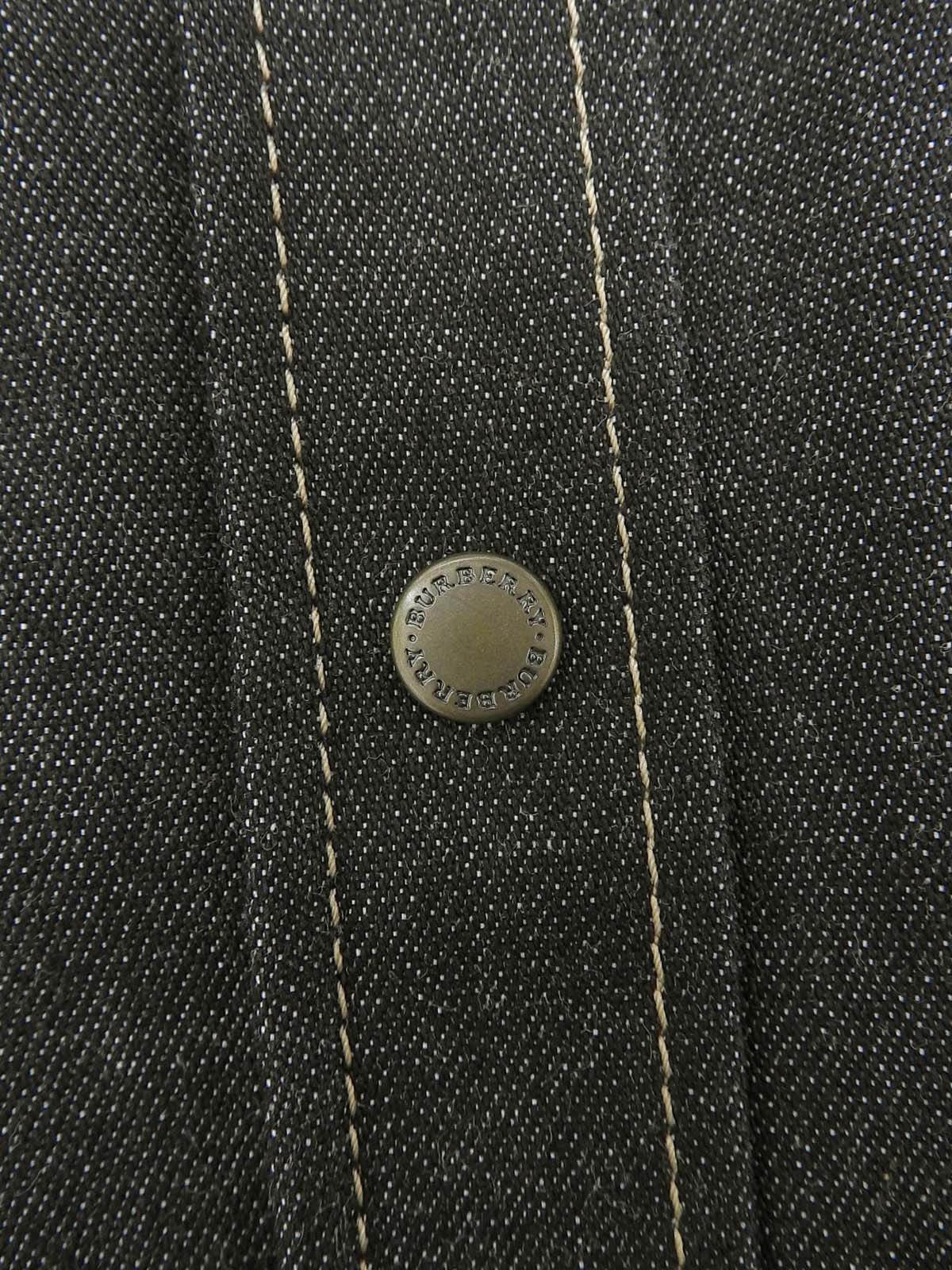 デニムロゴボタンシャツ ブラック