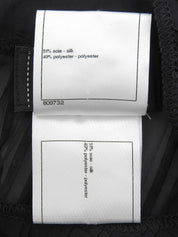 シルクシースルーノースリーブブラウス ブラック