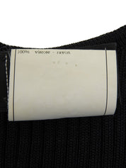 1997年製 CCマークボタンノースリーブリブニットワンピース ブラック