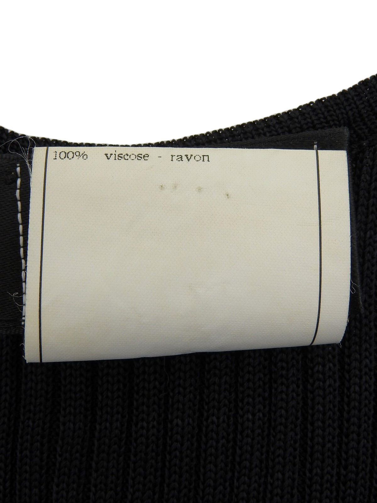 1997年製 CCマークボタンノースリーブリブニットワンピース ブラック