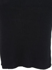 1997年製　CCマークボタンノースリーブリブニットワンピース　ブラック