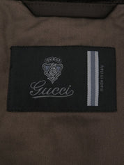 ロゴボタンライダースジャケット ダークブラウン