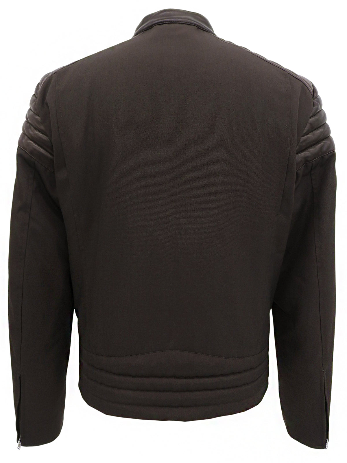 ロゴボタンライダースジャケット ダークブラウン