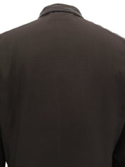 ロゴボタンライダースジャケット ダークブラウン