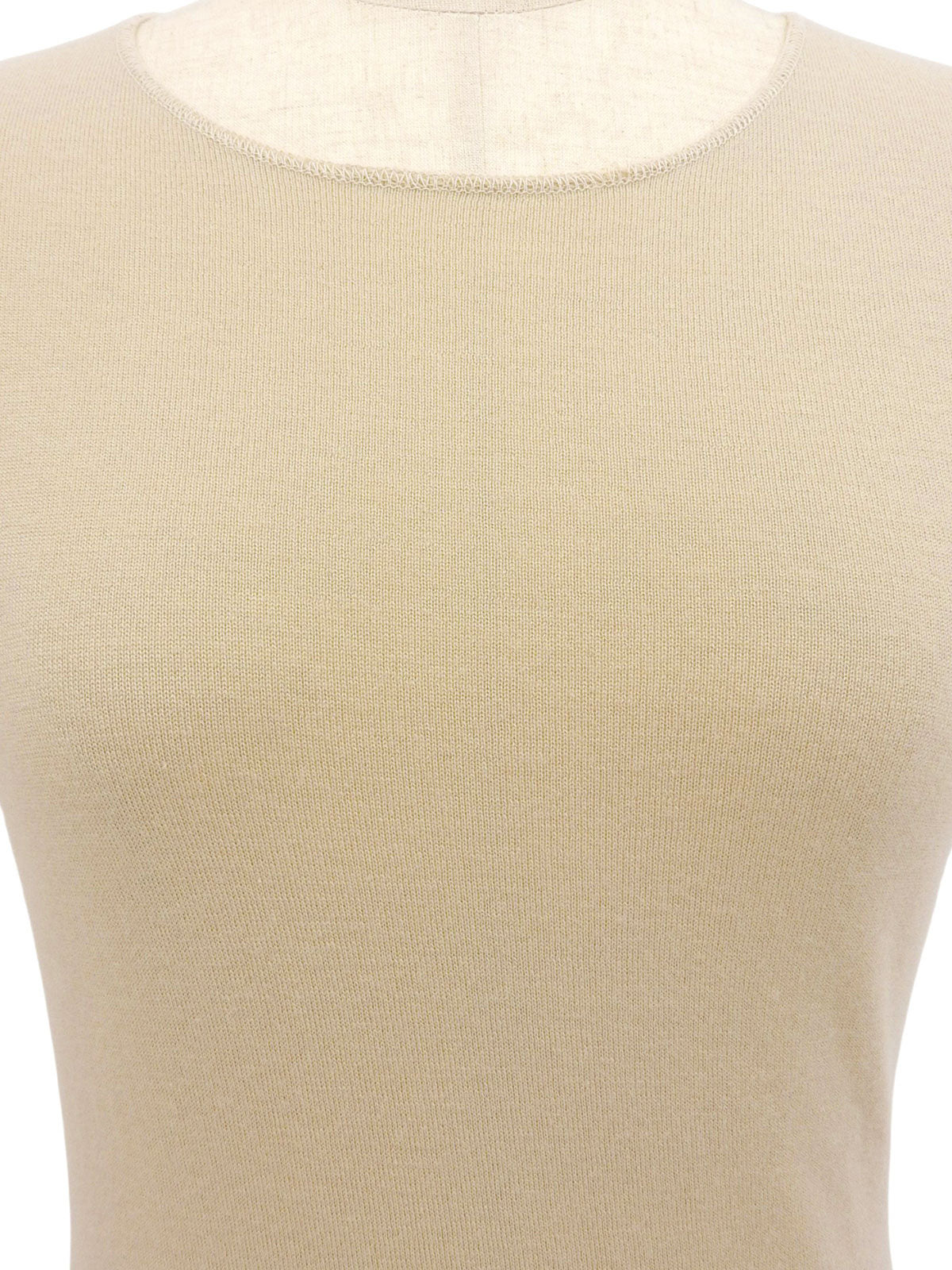 2000年製 カシミアロゴ半袖ニットトップス ベージュ
