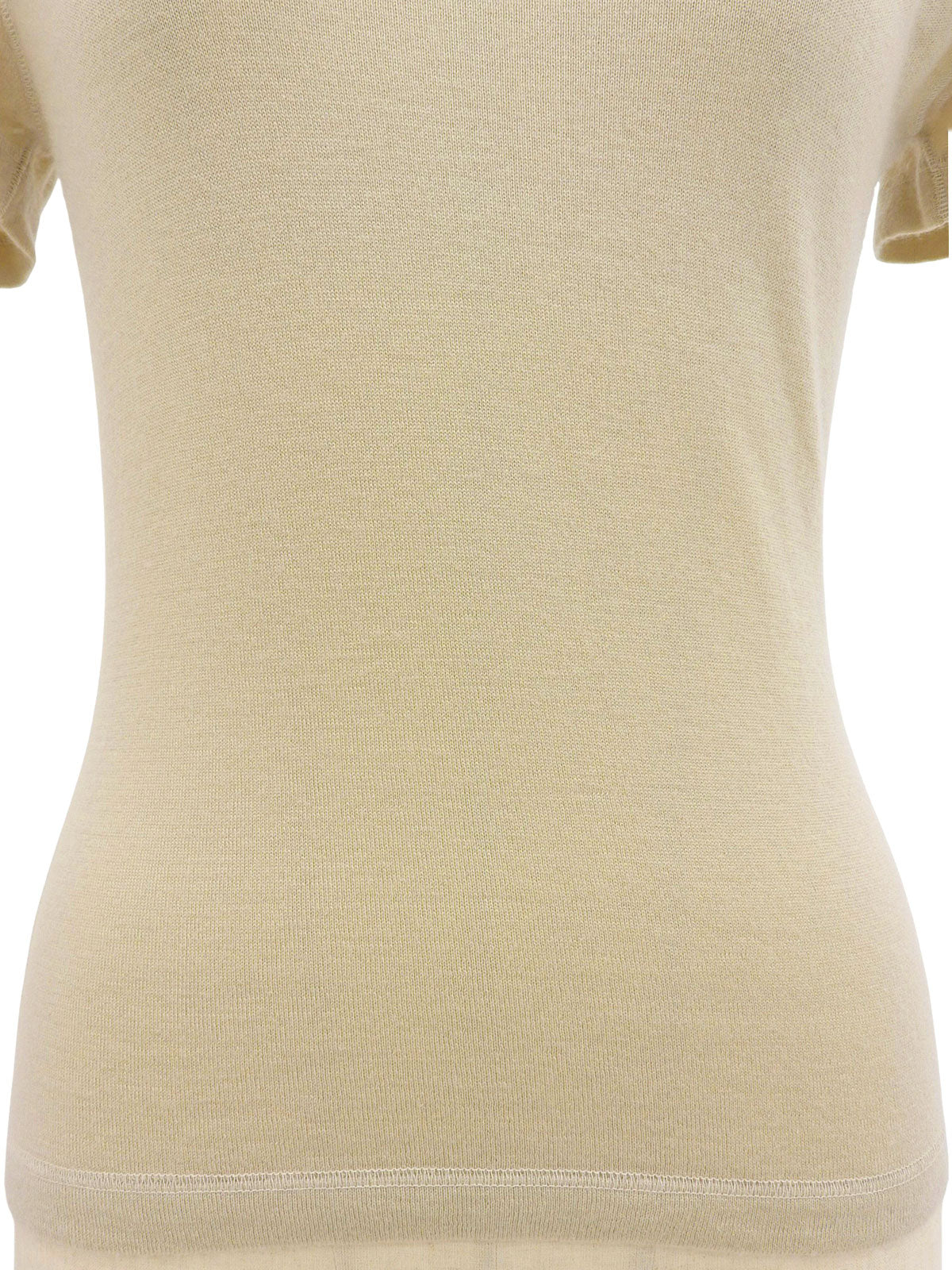 2000年製 カシミアロゴ半袖ニットトップス ベージュ