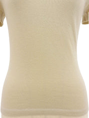 2000年製 カシミアロゴ半袖ニットトップス ベージュ