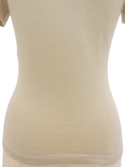 2000年製 カシミアロゴ半袖ニットトップス ベージュ