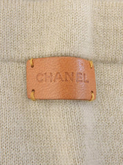 2000年製 カシミアロゴ半袖ニットトップス ベージュ