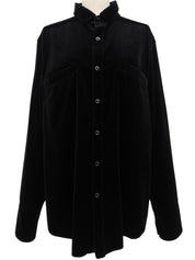 2008 Velour CC Mark Button Shirt, Black