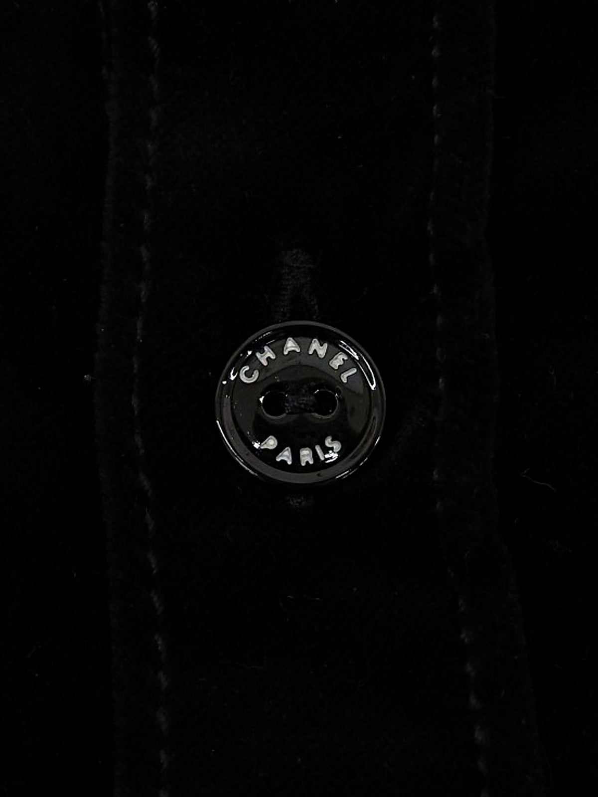 2008 Velour CC Mark Button Shirt, Black