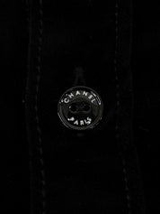2008 Velour CC Mark Button Shirt, Black