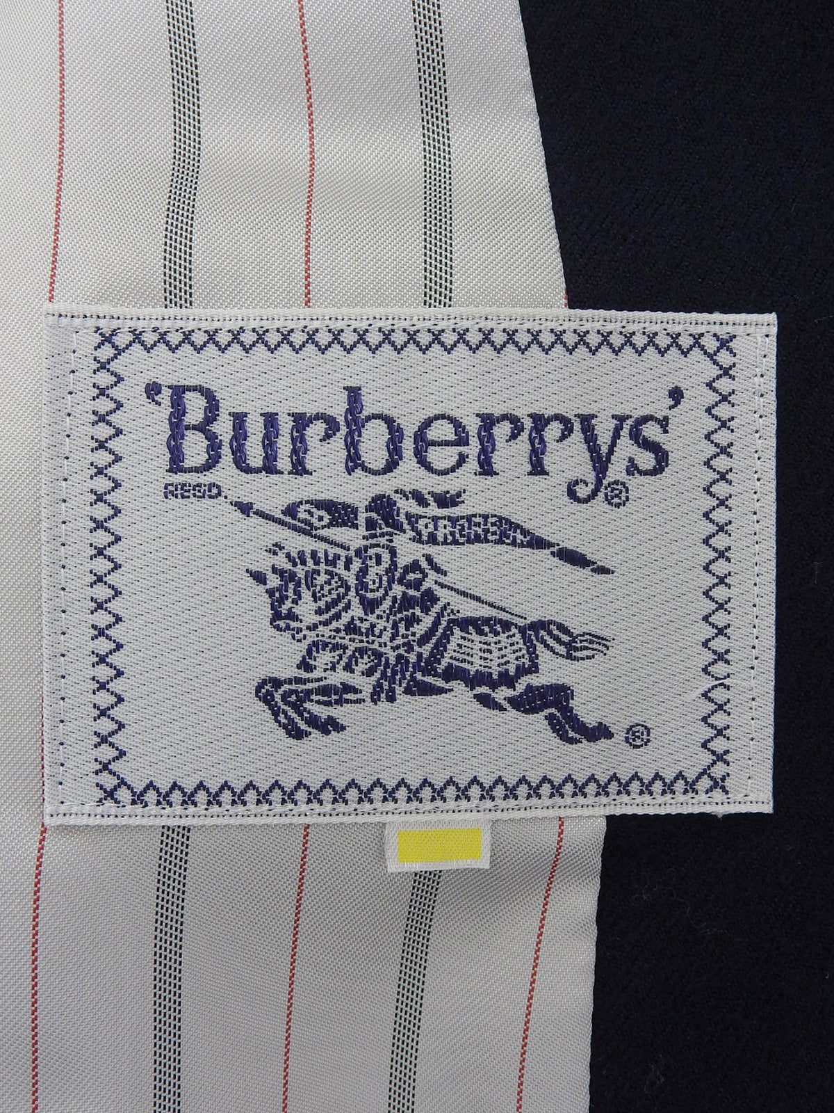 ウールロゴエンブレムワッペンダブルブレストジャケット ネイビー