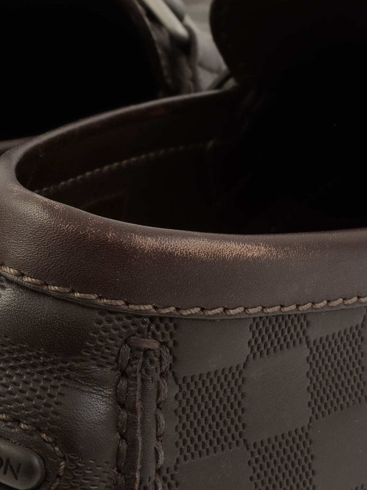 2013 Damier Hockenheim Loafers, Dark Brown