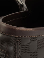 2013 Damier Hockenheim Loafers, Dark Brown
