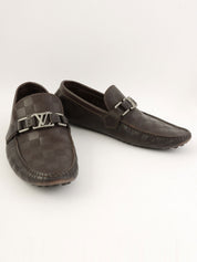 2013 Damier Hockenheim Loafers, Dark Brown