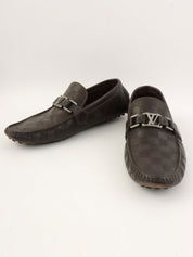 2013 Damier Hockenheim Loafers, Dark Brown