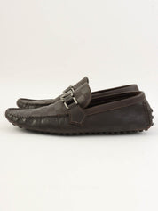 2013 Damier Hockenheim Loafers, Dark Brown