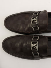 2013 Damier Hockenheim Loafers, Dark Brown