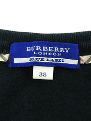 Logo Print Half Sleeve Top in Black